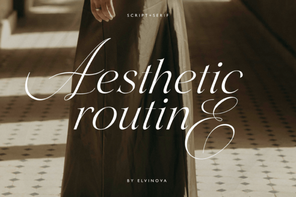 Aesthetic Routine: A Serif and Script Font Duo for Small Business Branding