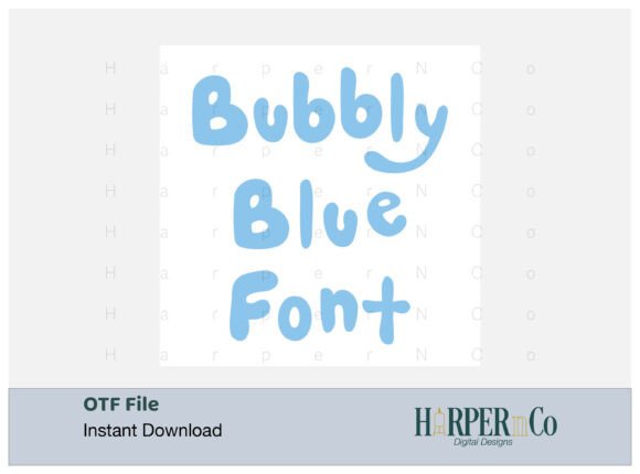 Bubbly Blue: A Playful Display Font for Web Designers