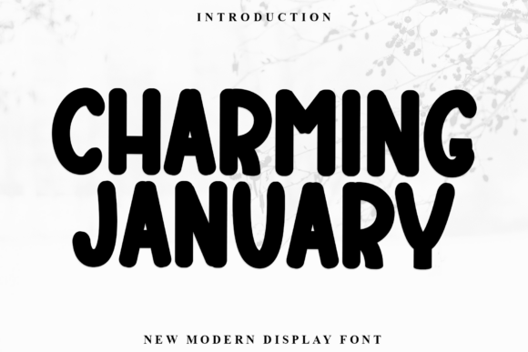 Charming January: A Warm Display Font for Editorial Design