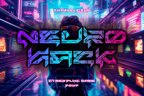 Neuro Hack: A Cyberpunk Display Font for Editorial Design