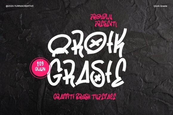 Qroik Grasie: A Display Font with Street Energy for Branding